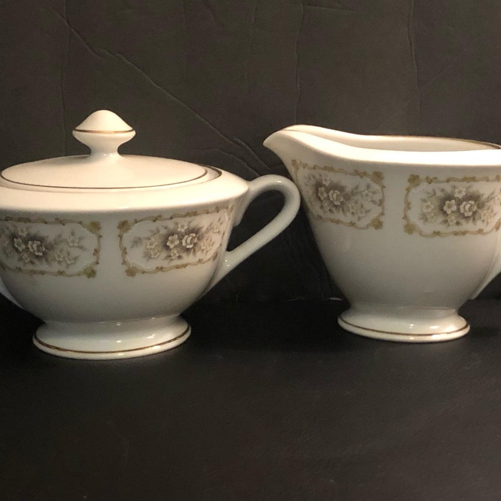 Happy Home Elegance fine China cream and sugar set in good condition